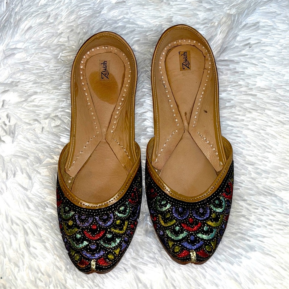 Hand made leather flats